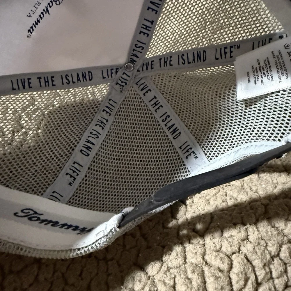 Tommy Bahama Snapback Tip Your Cap Baha Margarita White Gray Trucker Golf Hat